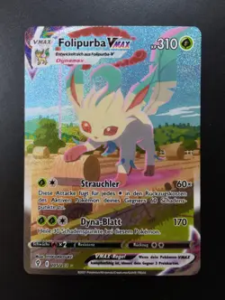 POKEMON 2021 | LEAFEON VMAX | 205/203 ALTERNATIVE ART | GERMAN SECRET | MINT - Image 1