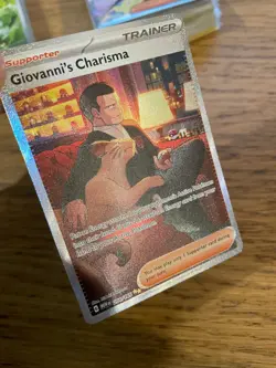 NM! Giovanni's Charisma (204/165) S&V 151 Special Illustration Rare Pokemon Card - Image 3