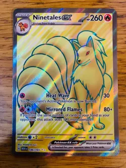NEAR MINT! Ninetales ex (186/165) S&V 151 Full Art Ultra Rare Pokemon Card! - Image 1