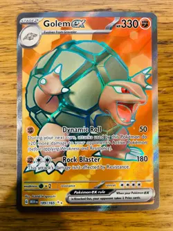 NEAR MINT! Golem ex (189/165) S&V 151 Full Art Ultra Rare Pokemon Card! - Image 1