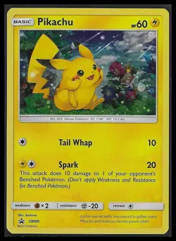 Pikachu SM86 Cosmos Holo Sun & Moon Black Star Promo Promo Pokemon NM - Image 2