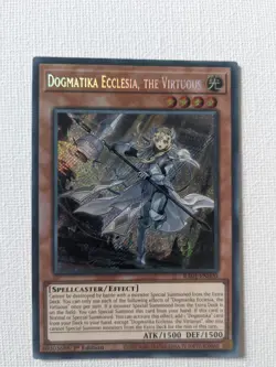 Yugioh RA01-EN020 Dogmatika Ecclesia, the Virtuous Secret Rare 1st Edition NM/LP - Image 1