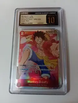 2022 One Piece Monkey D. Luffy OP01-024 Romance Dawn SR CGC 10 PRISTINE - Image 1