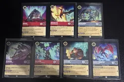 Disney Lorcana Gargoyles Theme 7 Card Lot Demona/David Xanatos/Bronx/Goliath - Image 1