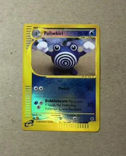 2002 Pokemon Expedition Poliwhirl Reverse Holo Card 89/165 - Image 1