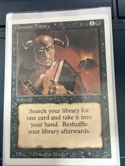 MTG card Demonic Tutor Revised Edition Regular card - Image 1