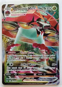 Orbeetle VMAX 021/185 Ultra Rare Vivid Voltage Sword & Shield Pokemon Card - Image 1