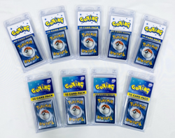 Lot Of 9 Pokemon Gaming Trading Card Packs - 3 Bros And A Card Shop - Sealed New - Image 1