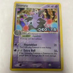 Pokemon Card - Grumpig Deoxys 32/107 Reverse Holo Stamped - Image 1