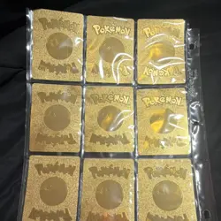 Pokemon TCG Gold Metal Cards Lot 9 GX V VMAX Pikachu Charizard Flareon - Image 2