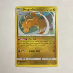 Pokemon Dragonite 119/181 Sm-Team Up Holo Rare Card 160 HP Fast Call Ability - Image 1