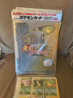 SEALED 1999 POKEMON NEO GENESIS PREMIUM 1 BINDER 9 CARD JAPANESE HOLO PROMO - Image 3