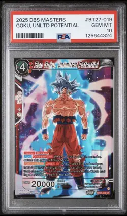 2025 DRAGON BALL SUPER CARD GAME MASTERS SERIES 27 HISTORY OF Z BT27-019 PSA 10 - Image 1