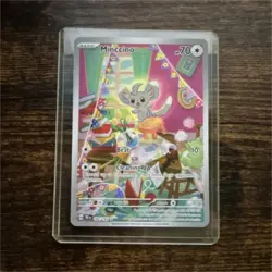 Pokemon Minccino 182/162 SV05 Illustration Rare Full Art Holo Shibuzoh. Card - Image 1