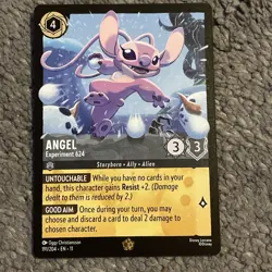 Disney Lorcana TCG Winterspell Angel Experiment 624 Legendary Non Foil 191/204 - Image 1