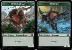 MTG Lost Caverns of Ixalan Commander - Dinosaur 3/3 & Dinosaur Beast */* [Token] - Image 1