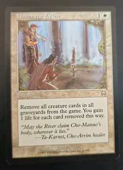 Honor the Fallen Mercadian Masques MTG Regular Lightly Played - Image 1