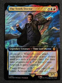 The Tenth Doctor (Surge Foil Extended Art) | MTG WHO | Izzet Suspend Mythic | NM - Image 1
