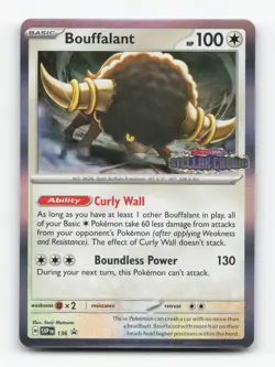 Pokemon TCG - Bouffalant 136 Near Mint Holo Promo Scarlet & Violet Promo - Image 1