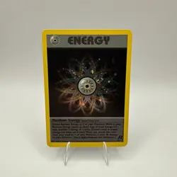 Rainbow Energy HOLO Rare Team Rocket 17/82 Pokemon Card - 1999 SWIRL - Image 1