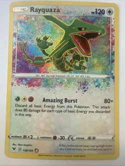 Pokemon Card TCG - Rayquaza 138/185 Amazing Rare Vivid Voltage Near Mint - Image 1