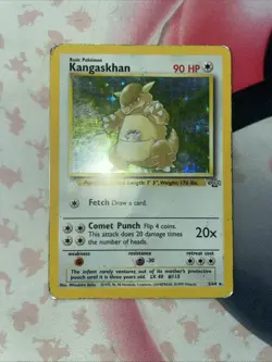 Pokemon TCG Kangaskhan Holo Rare 5/64 Jungle Damaged Corners - Image 2