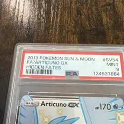 Pokemon Articuno GX Full Art Holo Shiny Vault Rare Hidden Fates SV54 PSA 9 2019 - Image 2
