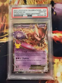 Pokemon TCG Mewtwo EX 54/99 Celebrations Classic Collection Holo PSA 10 English - Image 1