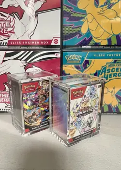 Clear Acrylic booster bundle case magnetic (set of 2) Pokemon TCG Mega - Image 1