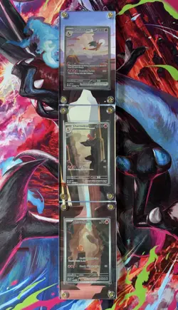 Pokemon 151 SIR Charizard Ex, Charmander, And Charmeleon Evolution Set NM - Image 2