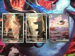 Pokemon 151 SIR Charizard Ex, Charmander, And Charmeleon Evolution Set NM - Image 3