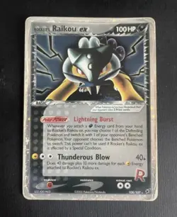 Pokemon Card-Rocket's Raikou Ex-Ex Deoxys -Holo-108/107-ENG-Played - Image 1