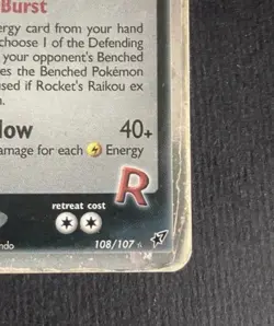 Pokemon Card-Rocket's Raikou Ex-Ex Deoxys -Holo-108/107-ENG-Played - Image 3