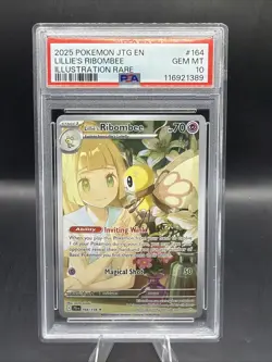 PSA 10 GEM MINT Lillie's Ribombee Journey Together IR Pokemon 164/159 - Image 1