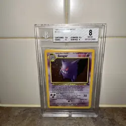 Pokemon TCG Gengar Fossil Holo Rare 5/62 1999 English Beckett 8 WOTC - Image 2