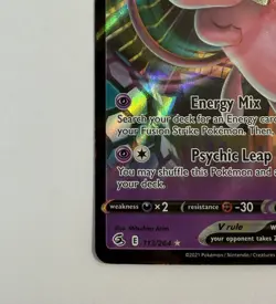 Pokemon TCG Mew V 113/264 Swsh08 Fusion Strike Ultra Rare Holo English - NM - Image 5