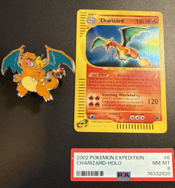 1 X POKEMON 2002 Pokemon Expedition #6 Charizard Holo NM PSA 8 - Image 1