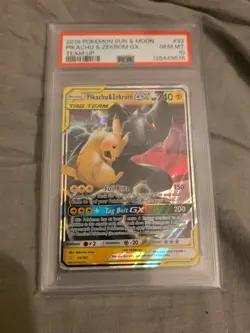 Pokemon Pikachu & Zekrom GX, 33/181, Tag Team, PSA10, SM Team Up Set, GEM MINT - Image 1