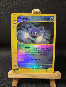 Chinchou 70/42 Reverse Holo Pokemon karten sammlung vintage Englisch NM - Image 1