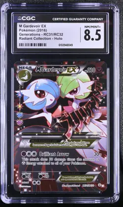 2016 Pokemon Generations Radiant Collection Full Art M Gardevoir EX RC31 CGC 8.5 - Image 1