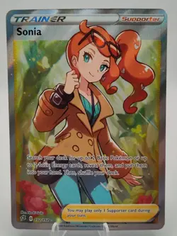 192/192 Pokemon TCG Sonia Full Art Trainer Rebel Clash NM - Image 1