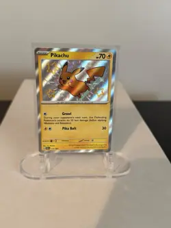 Pokemon Pikachu SV: Paldean Fates Shiny Rare Holo 131/091 70 HP Pika Bolt - Image 1