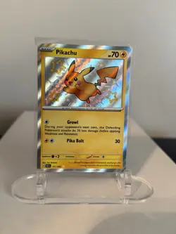 Pokemon Pikachu SV: Paldean Fates Shiny Rare Holo 131/091 70 HP Pika Bolt - Image 2