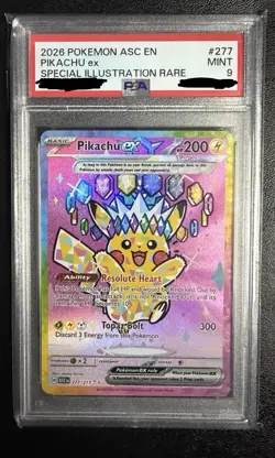 Pikachu ex | PSA 9 | #277 SIR | 2026 Pokemon Ascended Heroes - Image 1