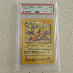 Pokemon Jolteon Jungle Non-Holo Rare PSA 8 20/64 1999 English Unlimited - Image 1