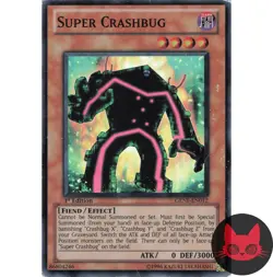Yugioh Super Crashbug GENF-EN012 Super Rare 1st Edition MP - Image 1