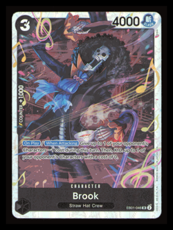 Brook ONE PIECE EB01-046 Secret Rare Holo Mint Trading Card SR TCG - Image 1