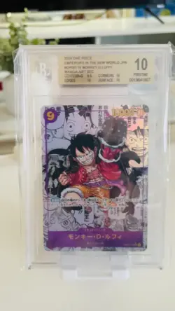 One Piece BGS 10 PRISTINE Monkey D Luffy Manga Alt Art 2025 OP09-119 OP09 JPN - Image 2