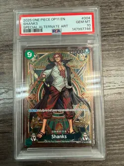 Shanks ST16-004 SP A Fist of Divine Speed PSA 10 One Piece TCG English - Image 1