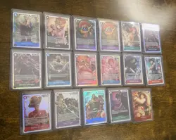 One Piece TCG English SR Lot Of 16 All Never Played. - Image 1